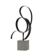 25.25"H Concrete + Metal Decoration