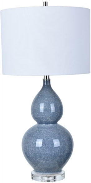 30h Ceramic & Crystal Table Lampara 1pk/2.99