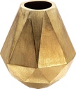 10" Geometric Deco Vase, Gold