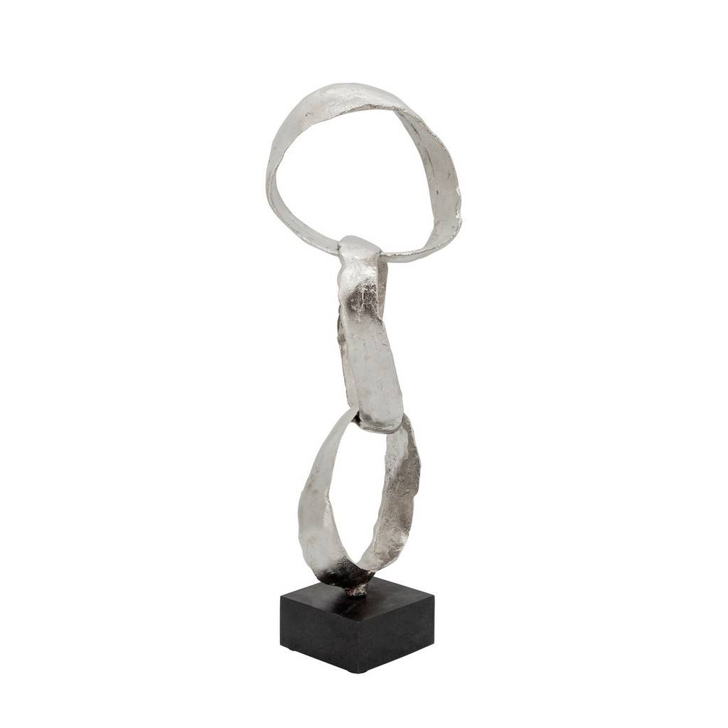 18"H Stacking Rings, Silver