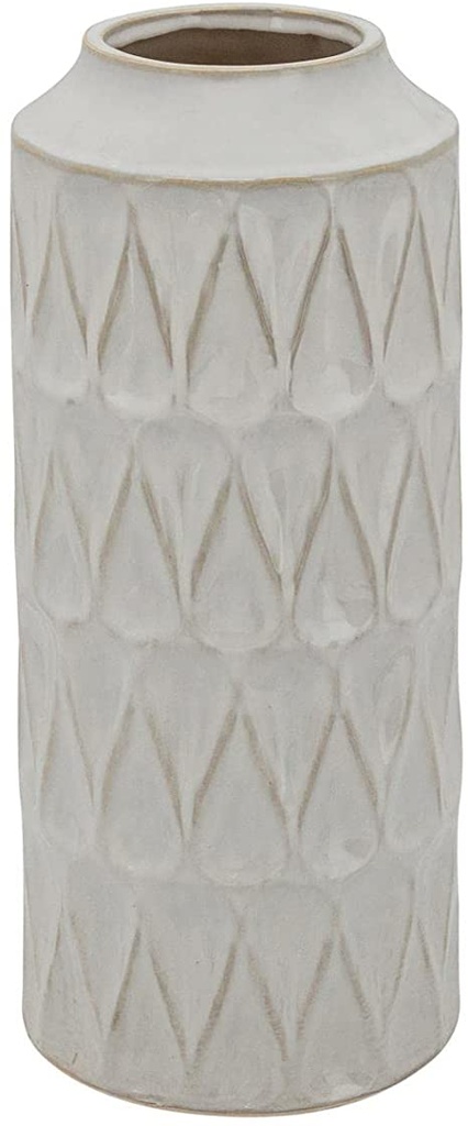 Jarron 16"H Teardrop Vase, White