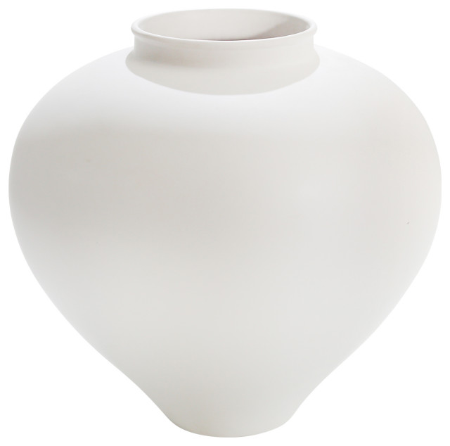Jarron Matte White Ceramic Vase 14"