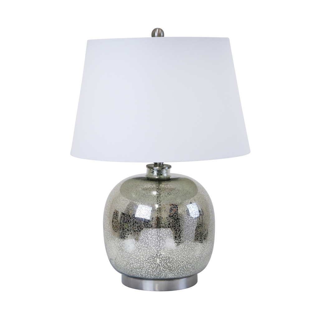 Lampara Mercury Glass 28" Jug Table Lamp, Silv