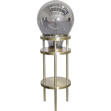 Lampara Metal  / Glass 31" Bulb Table Lamp, Blac