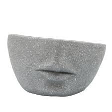 Maceta Resin 12" Slanted Half-Face Planter, C
