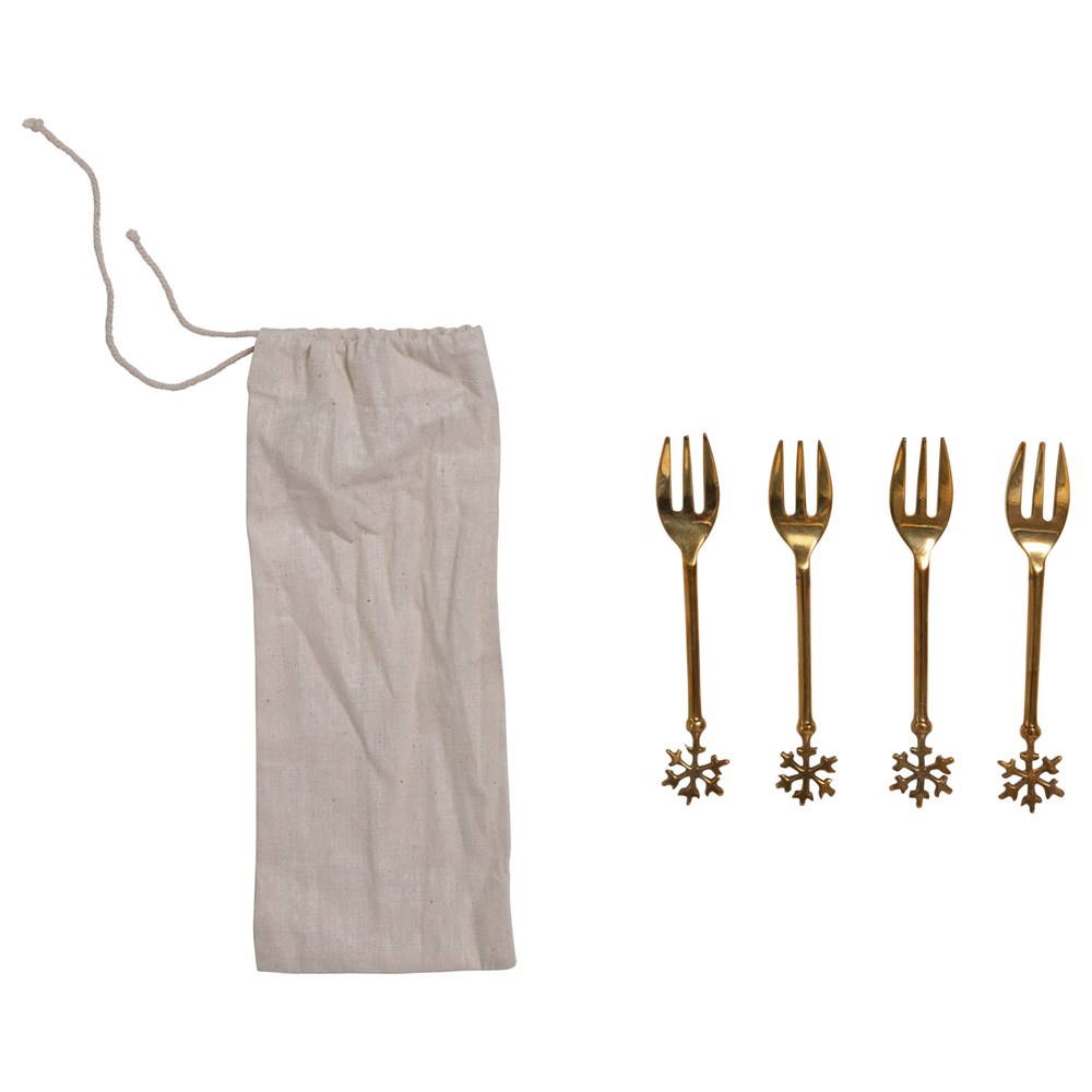 Tenedor Brass Apeti S/4 5-1/2"L