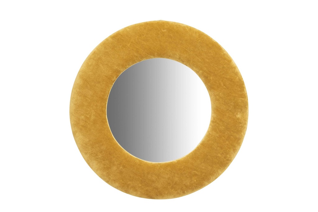 Espejo 16" Rnd Cotton Velvet Framed