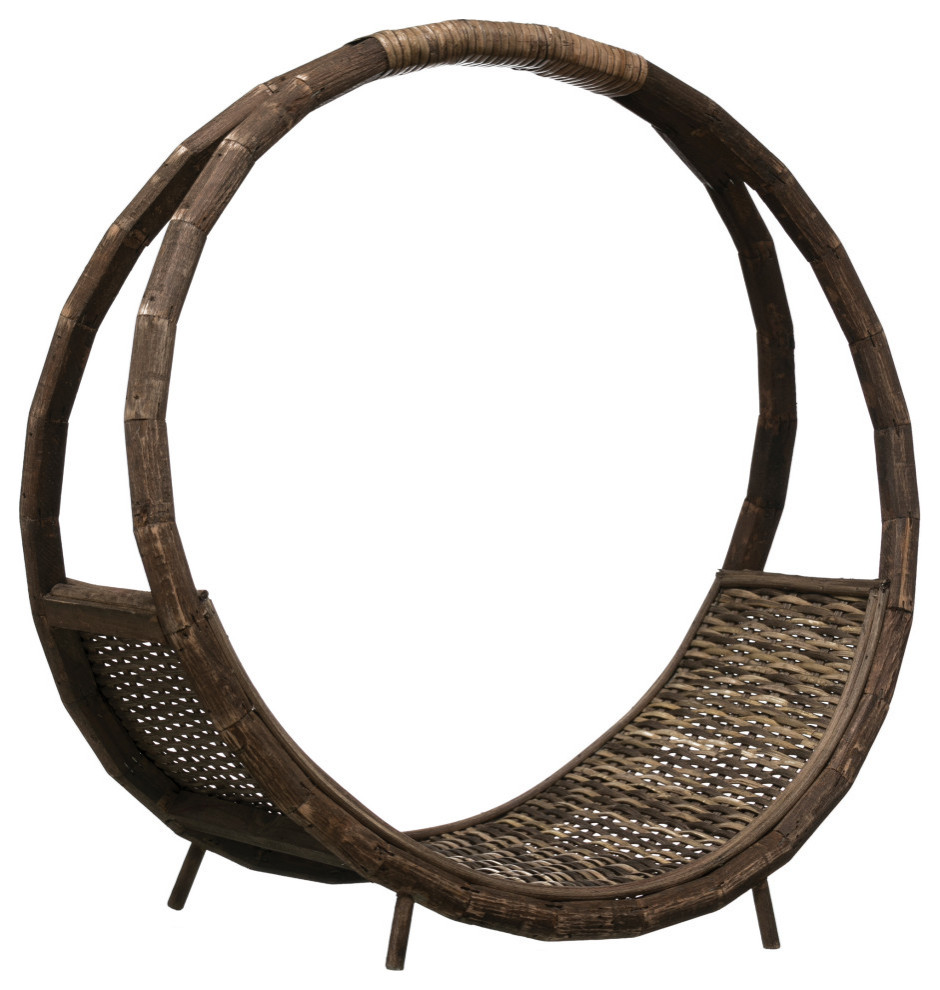20"H Rattan Log Holder
