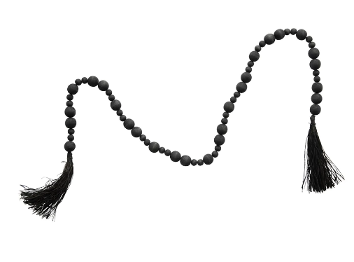 45"H Wood Beads Garland W/