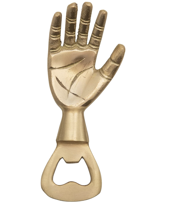 5"L Brass Hand Bottle Opener
