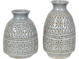10.5 & 8.5h Ceramis Vase 1set Ups