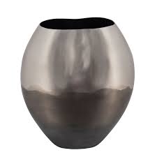 [15541-02] 11"H Ombre Vase, Silver
