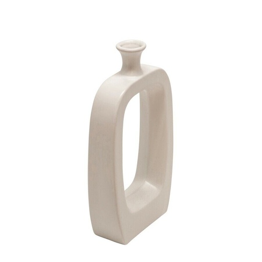 [13903-10] 14" Vase W/Cutout, White