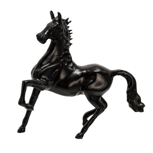[15514-01] 16" Horse Sculpture, Black