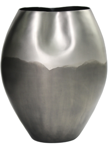 [15541-01] 16"H  Ombre Vase, Silver