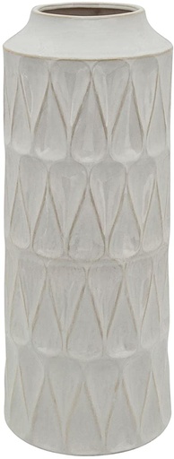 [15845-02] 22"H Teardrop Vase, White