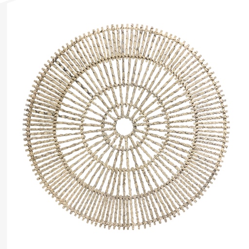 [15043] 35" Round Wall Decor, Natural