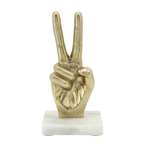 [15669-02] 6" Metal Peace Sign, Gold