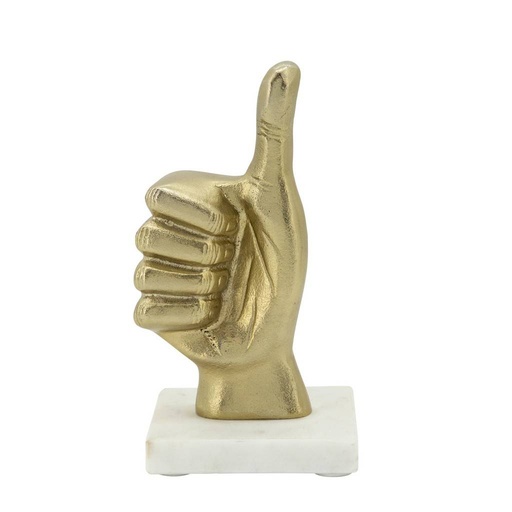 [15668-02] 8" Metal Thumbs Up, Gold