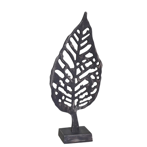 [14586-03] Aluminum Leaf On Stand, 18" Black Anti