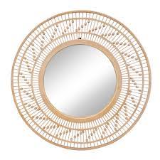 [15751] Espejo 36" Bamboo Wall Mirror, Natural