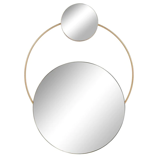 [14675-02] Espejo Metal 33"H Wall Mirror, Gold,Wb