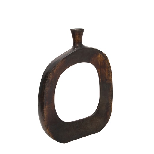 [15240-02] Jarron Aluminum 20"H Cut-Out Vase, Bronze