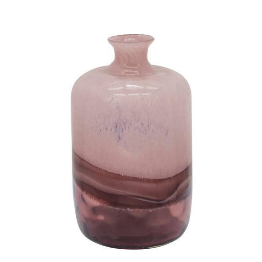 [15943-02] Jarron Glass, 12"H Hand Blown Vase, Pink