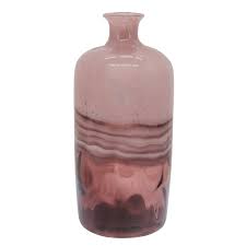 [15943-01] Jarron Glass, 16"H Hand Blown Vase, Pink