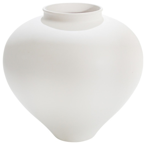 [13054-01] Jarron Matte White Ceramic Vase 14"