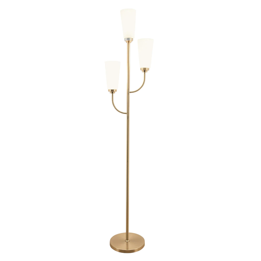 [50808-02] Lampara Frosted Glass 3-Bulbs Floor  Lamp