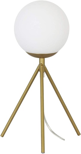 [50651] Lampara Glass 14" Sphere Table Lamp, Gold
