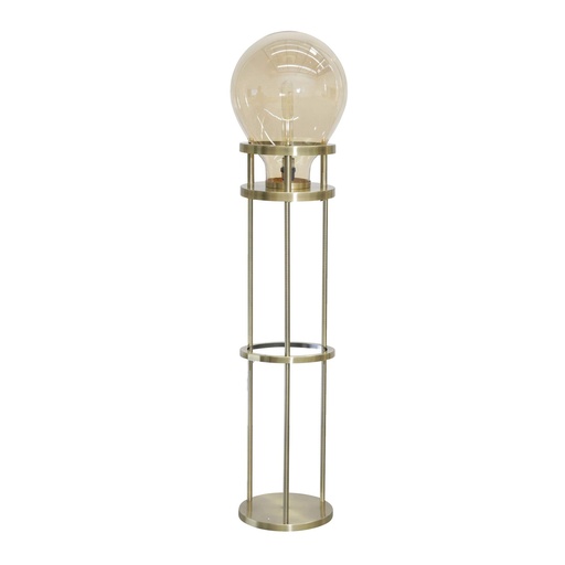 [50583-06] Lampara Metal  / Glass 61" Bulb Floor Lamp, Smo