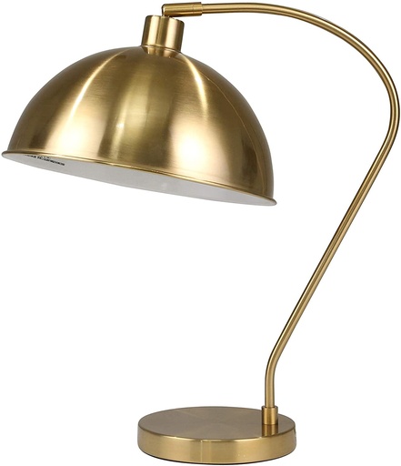 [50371] Lampara Metal 21" Dome Shade Table Lamp, Gold