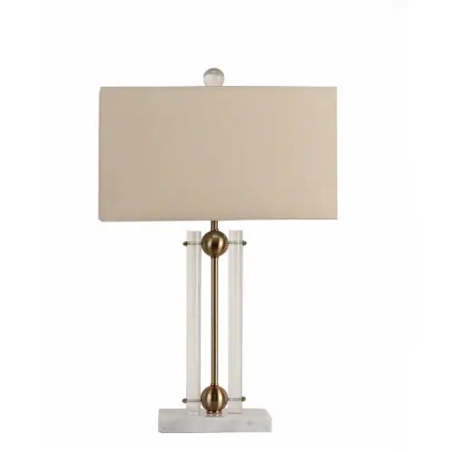[51121] Lampara Metal 25.25" Table  Lamp W/ Glass Tubes