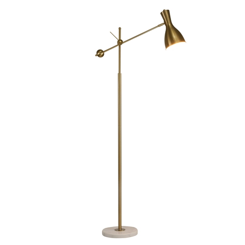 [50366] Lampara Metal 66" Pivot Arm Floor Lamp, Gold