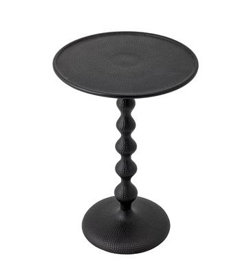 [AH1598] 15" Rnd X 22"H Hammered Metal Table