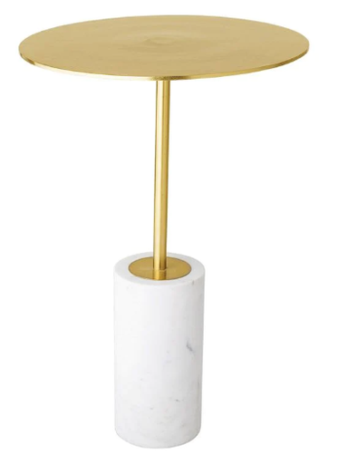 [AH1005] 23-1/4"H Marble Base W Metal