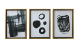 [AH0275A] 27-1/2"H Wood Framed Glass