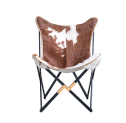 [DF0035] 36"H Cow Hide/Metal Foldable