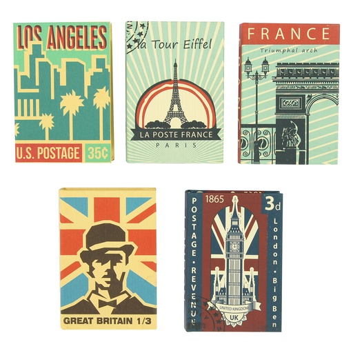 [DF2649A] Libro 5-1/4"L Book Box, 5 Styles