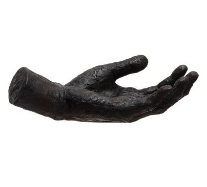[AH1835] 9-3/4"L Polyresin Hand, Black