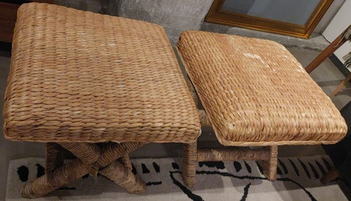 [DF1722] Banco 20" Sq X 18"H Woven Water