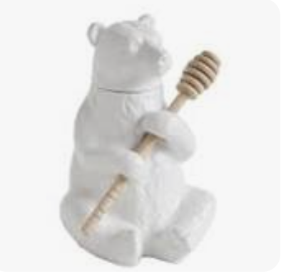 [DA8253] S/2 5"L X 7"H Bear Honey Pot