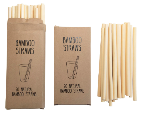 [DF4613] S/20 7-3/4"L Bamboo Drinking Straws In