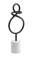 [CVDZEP012] 22.75"H Marble + Metal Decoration 1pk