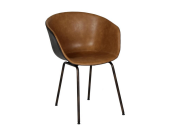 [909012] Silla Stella Asiento Cafe Y Respaldo Negro